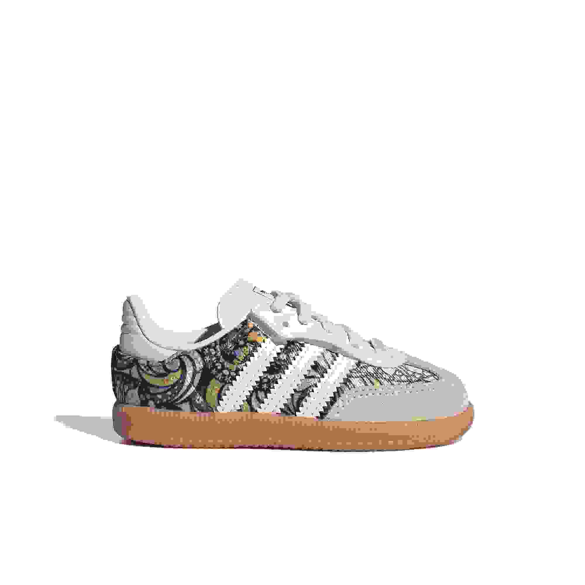 adidas Originals Liberty Samba OG Toddler Girls' "Core White/Orchid Fusion/Gum 2" Shoe